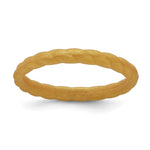Silicone Metallic Gold Braided Band
