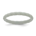 Silicone Light Gray Braided Band