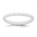 Silicone White Braided Band