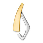14k Two-tone Polished Slide Fits up to Regular/ Fancy or Reversible Omega