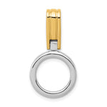 14k Two-tone Circle Slide Fits up to Regular/ Fancy or Reversible Omega