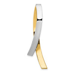 14k Two-Tone Slide Fits up to Regular/Fancy/Reversible Omega