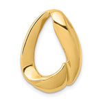 14K Polished Oval Slide Fits up to Regular/ Fancy or Reversible Omega