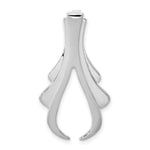 14k White Gold Fits Reg, Fancy Omega Slide
