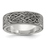 Chisel Stainless Steel Brushed Laser Design Band
