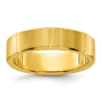 Chisel Stainless Steel Brushed and Polished Yellow IP-plated Grooved Band