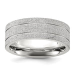 Chisel Stainless Steel Polished Laser-cut and Grooved Band