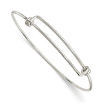 Sterling Silver Wire Expandable Slip-on Bangle