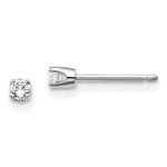 14kw .10ct I2 K-L Diamond Stud Push-on Post Earrings