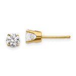 14y .85ct. I1 J-K Diamond Stud Push-on Post Earrings