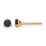 14k 1/3 carat Black Diamond Stud Earrings