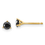 14k 3/8ct. Black Diamond Stud Earrings
