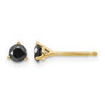 14k 3/8 carat Black Diamond Stud Earrings