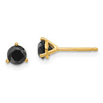 14k 3/4ct Black Diamond Stud Earrings