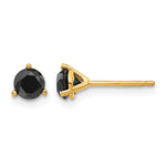 14k 3/4 carat Black Diamond Stud Earrings
