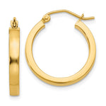 14k 2x Square Tube Hoops