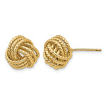 14k Polished and Twisted Love Knot Post Earrings