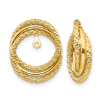 14k Polished and Twisted Fancy Earring Jackets