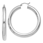 14k White Gold 5x Polished Tube Hoop Earrings
