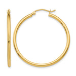 14k 2x Polished Tube Hoop Earrings