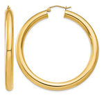 14k 5x Polished Lightweight Tube Hoop Earrings