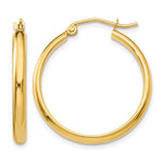 14k 2.75x Polished Tube Hoop Earrings