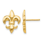 14k Polished Fleur-De-Lis Post Earrings