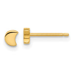 14k Gold Polished Tiny Moon Post Earrings