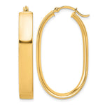 14k 5.75x Polished Oval Tube Hoop Earrings