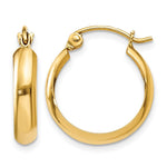 14k 3.5x Polished Hoop Earrings