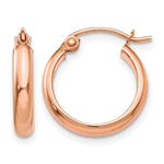 14k Rose Gold 2.75x Polished Tube Hoop Earrings