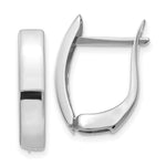 14K White Gold Polished Hinged Post Earrings