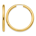 14k 3.00x Polished Endless Tube Hoop Earrings