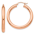 14k Rose Gold 4x Polished Tube Hoop Earrings
