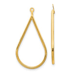 14k Polished Teardrop Earring Jackets