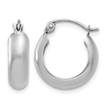 14k White Gold 4.75x Polished Round Hoop Earrings