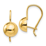 14k Hollow Half Ball Earrings