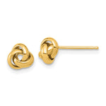 14k Polished Love Knot Post Earrings