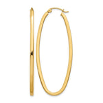 14k 2x Large Oval Tube Hoop Earrings