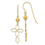 14k Cross Earrings