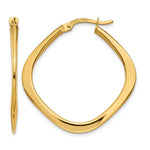 14k 2x Tapered Square Hoop Earrings
