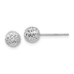 14K White Gold Ball Post Earrings