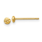 14K Puff Circle Post Earrings