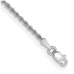14K White Gold Regular Rope with Lobster Clasp Chain