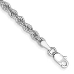 14K White Gold Regular Rope with Lobster Clasp Chain