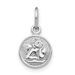 14k White Gold Small Polished Angel Charm