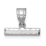 14kw Large Brushed Diamond Cut Number Top Charm