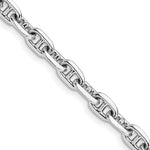 14K White Gold Hand Polished Fancy Link with Lobster Clasp Bracelet