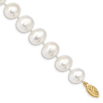 14k 11- White Near-Round Freshwater Cultured Pearl Bracelet