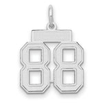 14kw Small Satin Number 88 Charm